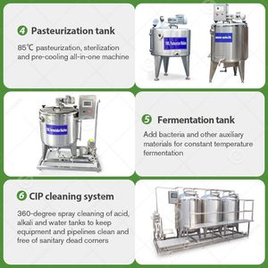 Planta de Producción de Leche, Crema y Yogur UHT Profesional de 50l, Línea de Producción para Pequeñas Empresas Lecheras - Product Image 4