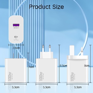 หัวชาร์จเร็ว 100W พอร์ต Type-C ใช้ได้กับอะแดปเตอร์ยุโรป อเมริกา อังกฤษ รองรับฟังก์ชั่น PD สำหรับ iPhone Xiaomi Samsung - Product Image 6