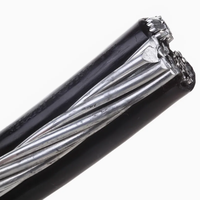 Cable de Alimentación Aéreo Trifásico de Bajo Voltaje ABC Industrial, Conductor de Aluminio, Aislamiento XLPE 0.6/1KV, Cubierta de PVC, Venta al Por Mayor