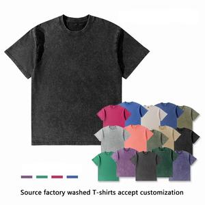 T-shirts en gros – Collection été 230G – Style rétro américain – T-shirt vintage délavé en pur coton à manches courtes pour homme et jeune homme - Product Image 1