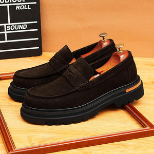 Chaussures habillées professionnelles en cuir véritable pour hommes, à enfiler, avec absorption des chocs, antidérapantes, respirantes et imperméables, idéales pour le bureau et la carrière - Product Image 4