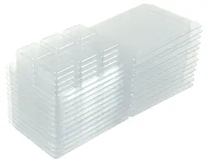 Premium Plastic 6 Cube Lege Wax Melt Clam Shell Melt Mallen Taart Containers Voor Kaarsen Maken