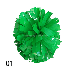 Icheerobics Dance Team Cheer Fantaisie Pom Pom Personnalisé Professionnel Cheerleader Pom Pom Avec Feuille Métallique <span class=keywords><strong>Deux</strong></span> Couleurs Mixtes - Product Image 4