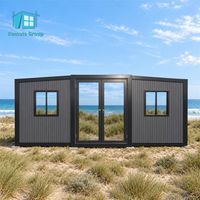 Maison conteneur préfabriquée de luxe pliable de 20 pieds, extensible, 2, 3 ou 4 chambres, pour bureau ou hôtel