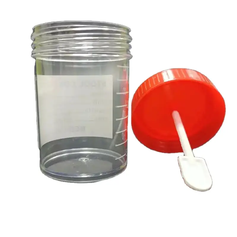 30ml PS-taburete taza de plástico vacío contenedor de orina con aguja