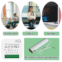 Interruptor Inalámbrico de 433Mhz para Cortinas Eléctricas, Control Remoto de 50M, Interruptor para Persianas Enrollables, para Ventanas