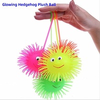 Balle en plastique lumineuse créative, poupée élastique lumineuse à expressions, jouet anti-stress massant, produit phare pour les stands de rue