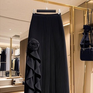 Automne <span class=keywords><strong>hiver</strong></span> nouveau à la mode français lourd <span class=keywords><strong>Rose</strong></span> a-ligne <span class=keywords><strong>jupe</strong></span> pour les femmes taille haute minceur mi-longueur Style décontracté couleur <span class=keywords><strong>rose</strong></span> - Product Image 3