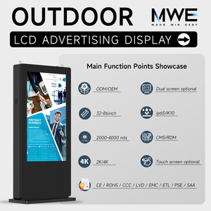 Pantalla Táctil de Señalización Digital para Exteriores MWE con Unión Óptica Completa, <span class=keywords><strong>LCD</strong></span> de 55 Pulgadas, 4K, 3000 Nits, Tótem para Estación de Autobuses, Tienda, Quiosco - Product Image 2