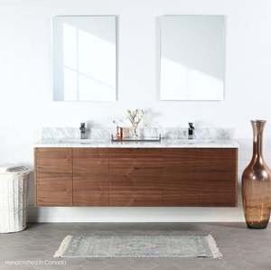Mueble de Baño Inteligente con Lavabo de Madera de Roble y Gabinete, con Protección UV - Product Image 6