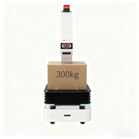 Robot de livraison AMR AGV pour la logistique d'entrepôt 2025, à double laser et guidage 3D, capacité 300 kg, capteur LiDAR MR, portée 60 mètres