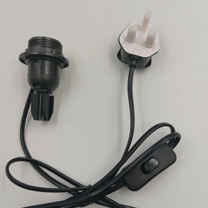 303 interrupteur E27 demi-dent un anneau 1.8 mètres support de lampe de ligne avec prises 220V UK Plug Light Wires Avec <span class=keywords><strong>bouchon</strong></span> de <span class=keywords><strong>vin</strong></span> - Product Image 2