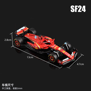 SF24 Diecast 1:43 Charles Leclerc modelo de simulación tridimensional Racing Metal modelo coche niño colección regalo - Product Image 2