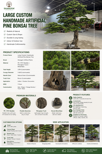 YRSH1 Usine Source Directe Personnalisation de Cèdre OEM&ODM Podocarpus Grand <span class=keywords><strong>Arbre</strong></span> <span class=keywords><strong>Artificiel</strong></span> de Pin Bonsaï d'<span class=keywords><strong>Extérieur</strong></span> et d'Intérieur - Product Image 2