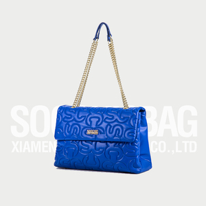 Robe <span class=keywords><strong>Soochic</strong></span> personnalisée, taille XL, sac à rabat classique en similicuir matelassé avec chaîne et logo métallique - Product Image 1