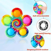 Nuevo Diseño de Juguete Sensorial Antiestrés Push Pop Bubble Fidget Spinner, Juguete Simple de Mano para Aliviar el Estrés para Niños