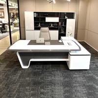 Mobilier de bureau moderne à panneaux en bois Design-Sense Office Desk Bureau de direction haut de gamme Table d'ordinateur