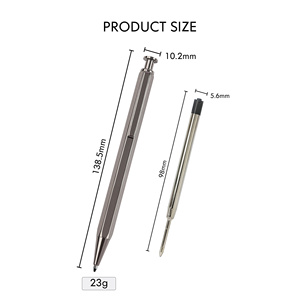 Tùy Chỉnh Thiết Kế Kim Loại Bút Bi Khắc Và In Biểu Tượng Cá Nhân Báo Chí Màu Đen Có Thể Thu Vào Kim Loại Bút Nhà Sản Xuất - Product Image 3