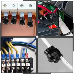 Insulated Wire Connectors Multi Splice Connector Dual Entry Electrical Power Black Cable Wire Connectors