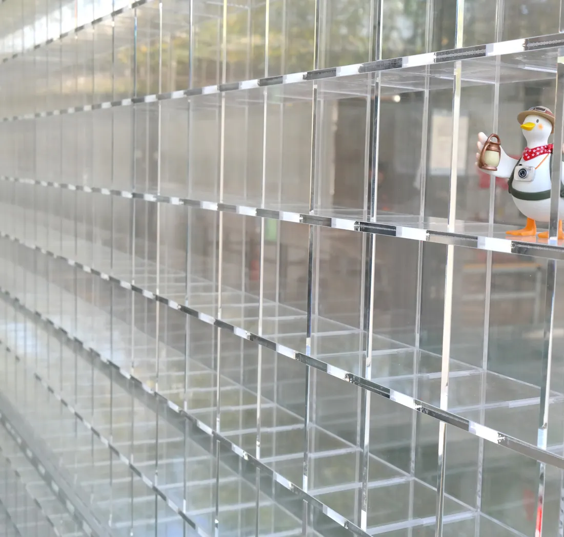 Estante de exhibición de juguete acrílico transparente, caja de almacenamiento organizadora de vitrina de acrílico transparente montada