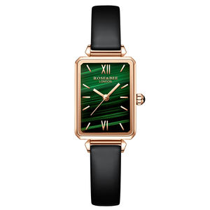2024 di alta qualità Custom Logo orologi da polso donna all'ingrosso di lusso al quarzo con cassa quadrata classica acciaio pelle orologio cinturino per le donne - Product Image 4