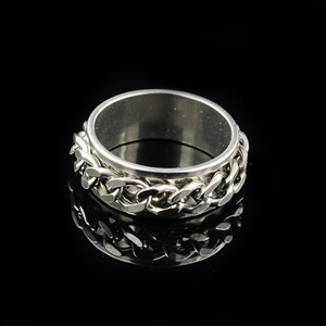 Very Cool <b>Chain</b> Rings Mens 316 <b>Stainless</b> <b>Steel</b> Men Free Shipping Titanium <b>Steel</b> Ring Jewelry - Product Image 2