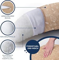 Oreiller de maternité anti-acariens OEM ODM pour femmes enceintes, confortable pour dormir sur le côté, oreiller de grossesse