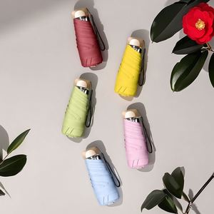 Parapluies de poche portables miniatures en gros, parapluie capsule semi-automatique compact personnalisé avec protection UV, parapluie de voyage pour femme avec étui à logo - Product Image 4