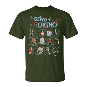 T-shirt pour infirmière orthopédique « 12 jours d'orthopédie », design de Noël - Product Image 1