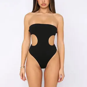 2024 New Fashion Dessous Frauen aus geschnitten Body suits Sexy Club Wear One Piece Bodysuit für Frauen