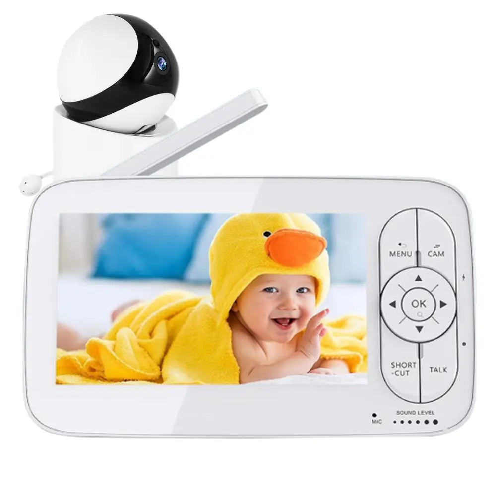 Factory Large Screen Long Standby Crying Detection Electronic Babysitter 5 inch Smart Wireless Video Baby Monitor with Camera