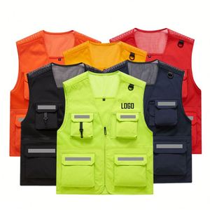 Chaleco Multibolsillos para Hombre, Chaleco de Trabajo para Exteriores, Transpirable y Cómodo, Chaleco Reflectante de Alta Visibilidad, Chaleco con Logotipo Personalizado para Hombre - Product Image 4