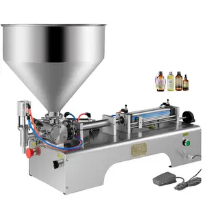 High Quality Semi-auto Piston Pump Pneumatic Lubricating Oil Valve Liquid Paste Filling Machine