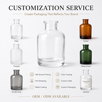 Bouteille diffuseur d'arômes en verre rond transparent de 150 ml - Contenant élégant pour parfums d'intérieur et de voiture pour huiles essentielles