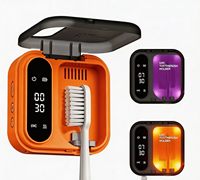 Alat Sanitasi Sikat Gigi UV Portabel untuk Perjalanan dengan Fungsi Pengeringan Panas & Kipas Udara 650Mah Alat Sanitasi Sikat Gigi Mini Kompak