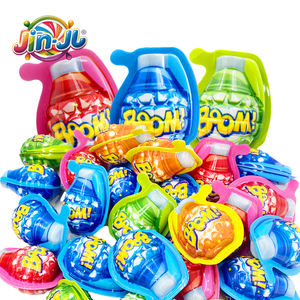 Venta al por mayor de fábrica Botellas asequibles Jelly Candy Fruit Juice 50% Grenade Pop Sandwich Soft Candy Fruit Flavor Spoof Snacks - Product Image 2