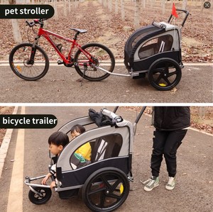 Remorque pliable à deux places pour enfants, <span class=keywords><strong>chariot</strong></span> de transport pour <span class=keywords><strong>vélo</strong></span> d'enfant - Product Image 6