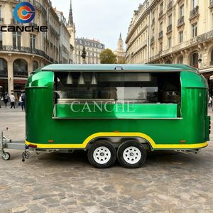 Remorque alimentaire en acier inoxydable avec cuisine complète, camion de nourriture mobile multifonctionnel pour la crème glacée, remorque alimentaire pour les États-Unis - Product Image 1