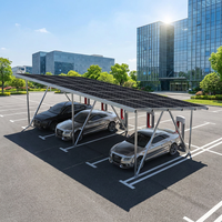 Système de montage solaire en T pour carport, colonnes centrales peu encombrantes, conception à portée personnalisée, zones de stationnement, support BOM