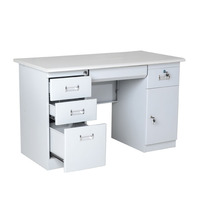 Bureau d'ordinateur moderne en acier avec 3 tiroirs pour le télétravail - Offre Spéciale