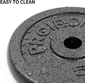 Set di piastre in ghisa di ferro <span class=keywords><strong>calibrate</strong></span> 1.25kg,2.5kg,5kg,10kg (scelta delle dimensioni) per manubrio da 1" - Product Image 2