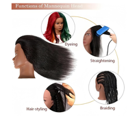 Tête de mannequin 100 % cheveux chinois naturels pour la pratique en salon et la formation en coupe de cheveux, modèle de cheveux vierges noirs pour la teinture