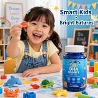 Gummies DHA pour enfants OEM Huile de poisson et algues Logo personnalisé Sans sucre Végétalien Marque privée Cerveau et vue Vente en gros
