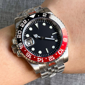 Reloj Automático de buceo de acero NH35 para hombre, pulsera de cristal de zafiro 904L, esfera luminosa, 40mm, con bisel y corona de 120 clics, 9 - Product Image 6