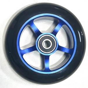 גלגלי PU עם ליבת אלומיניום איכותית 100MM של Ruidongle לקורקינטים מהירים, גלגלים לפעלולים קיצוניים להחלקה מהירה - Product Image 1