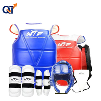 Protège-tibias unisexe Quteng respirant pour arts martiaux, équipement de taekwondo durable, protection légère pour le kickboxing et le sparring