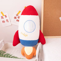 U563 Jouets en peluche personnalisés de la série Soft Space, fusée et hélicoptère, rembourrés de coton PP moelleux, adorables poupées en peluche, cadeaux d'anniversaire