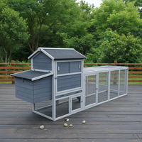Poulailler de luxe moderne en bois multi-niveaux anti-évasion pour la volaille, idéal pour le jardinage en extérieur