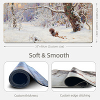 Tapis de souris de jeu Edge Stitching XXL Mouse Mat Custom Picture Table Pad Waterproof Rubber Desktop Gaming Keyboard Mousepad