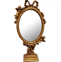 Miroirs irréguliers en gros pour l'exportation, style baroque vintage, ornements miniatures en résine tridimensionnels pour Noël